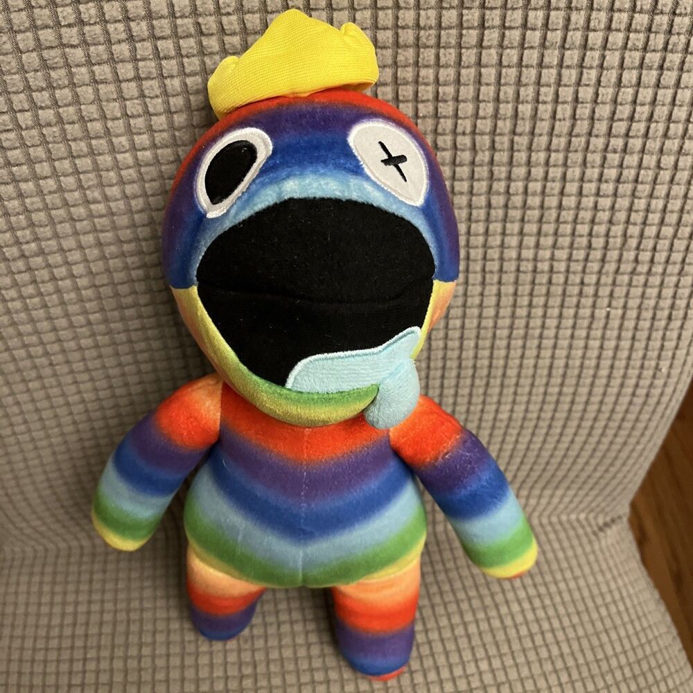 Rainbow Friends Blue Plush Play Stuffed Kids Doll Monster Toy doll 12โ Striped